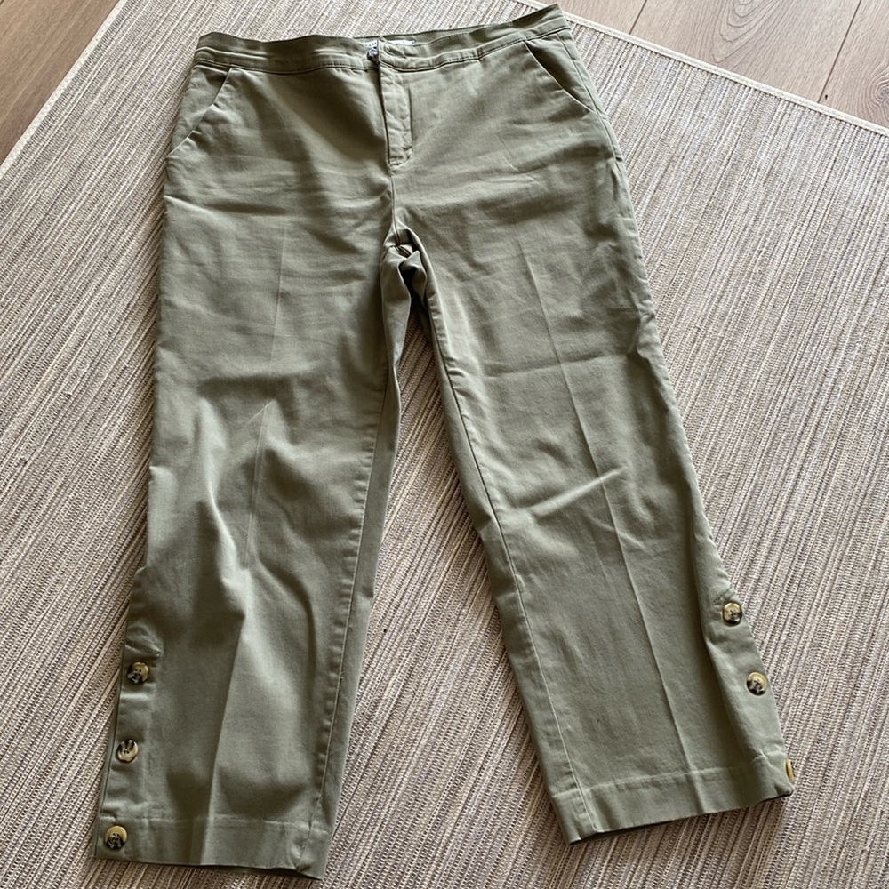 Size 12 Lila Ryan olive khakis with some stretch in material